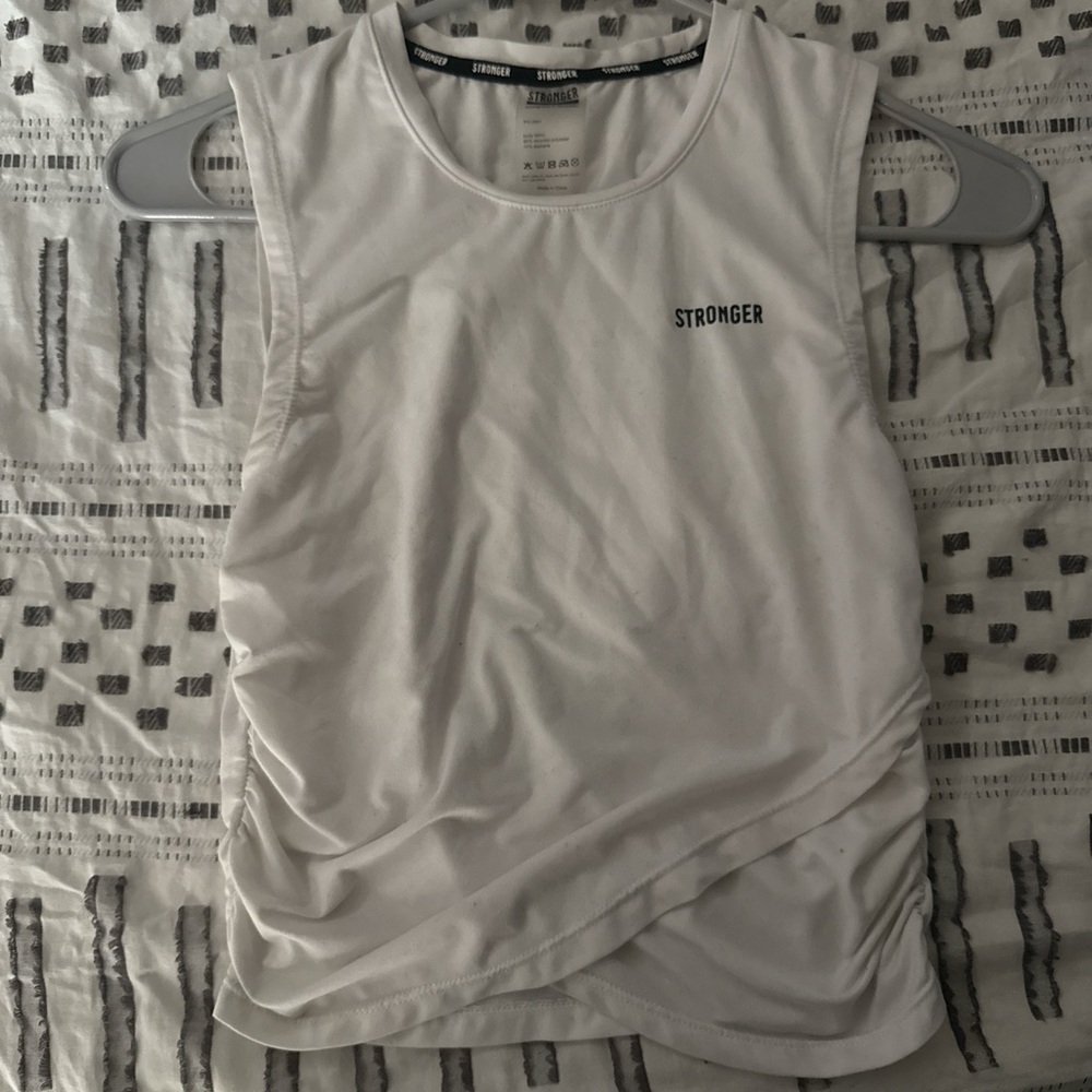 Under Armour White Muscle Tee